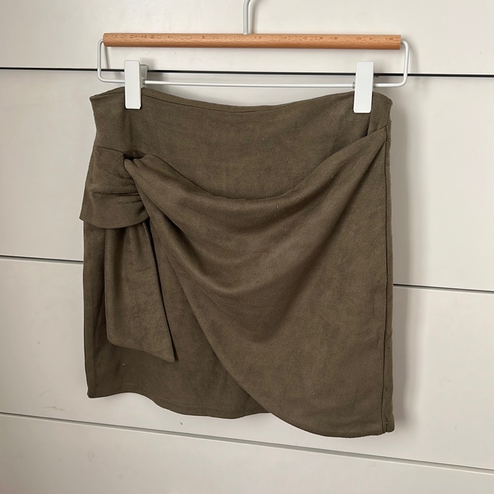 Green Suede Mini Skirt Size Small